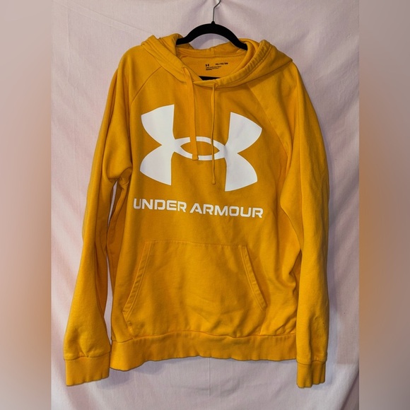 Under Armour Yellow Hoodie with White Logo - Picture 1 of 12
